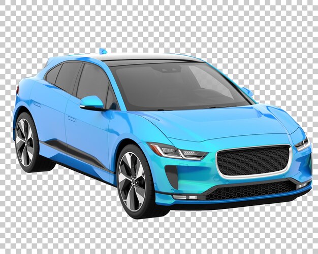 Modernes Auto auf transparentem Hintergrund. 3D-Rendering - Abbildung