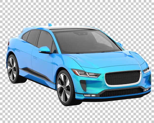 Modernes auto auf transparentem hintergrund. 3d-rendering - abbildung