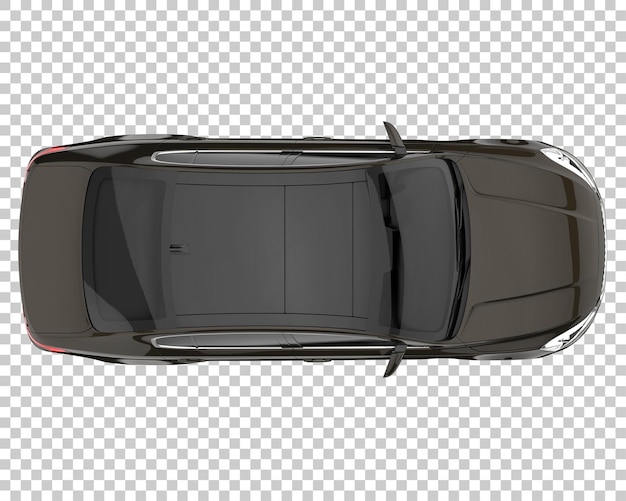 Modernes Auto auf transparentem Hintergrund. 3D-Rendering - Abbildung