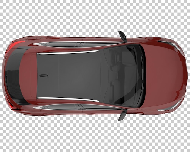 Modernes Auto auf transparentem Hintergrund. 3D-Rendering - Abbildung