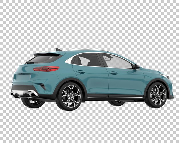 Modernes Auto auf transparentem Hintergrund. 3D-Rendering - Abbildung