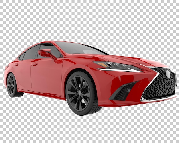 Modernes Auto auf transparentem Hintergrund. 3D-Rendering - Abbildung