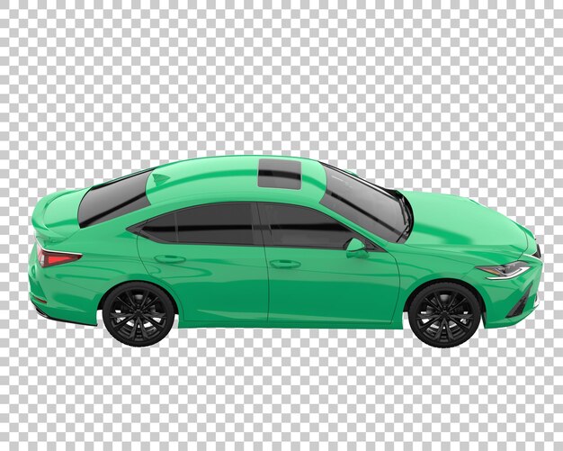 Modernes Auto auf transparentem Hintergrund. 3D-Rendering - Abbildung