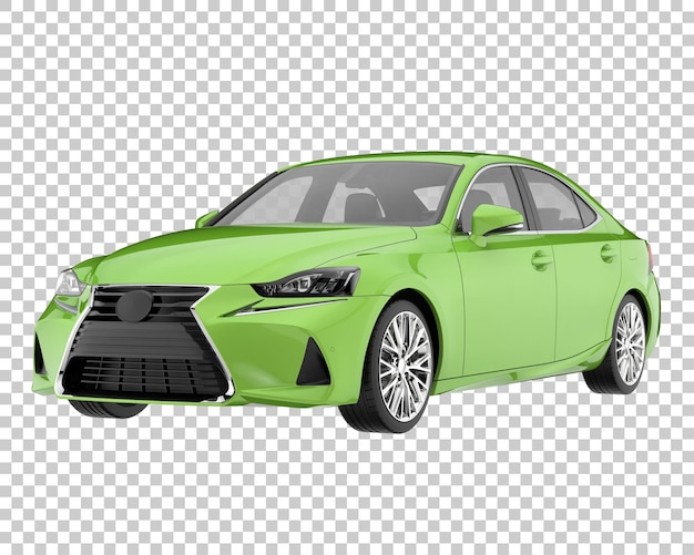 Modernes Auto auf transparentem Hintergrund. 3D-Rendering - Abbildung