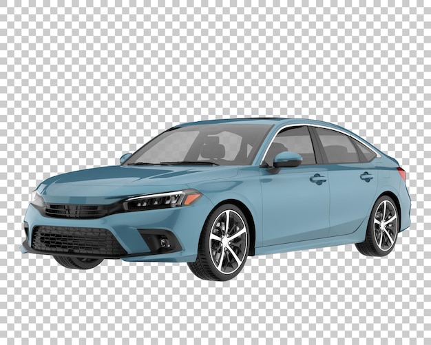 Modernes Auto auf transparentem Hintergrund. 3D-Rendering - Abbildung