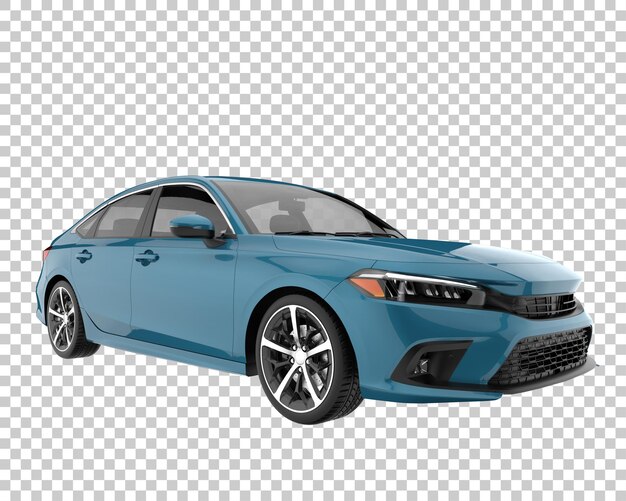 Modernes Auto auf transparentem Hintergrund. 3D-Rendering - Abbildung