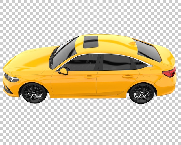 Modernes auto auf transparentem hintergrund. 3d-rendering - abbildung
