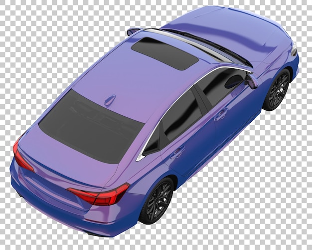 Modernes Auto auf transparentem Hintergrund. 3D-Rendering - Abbildung