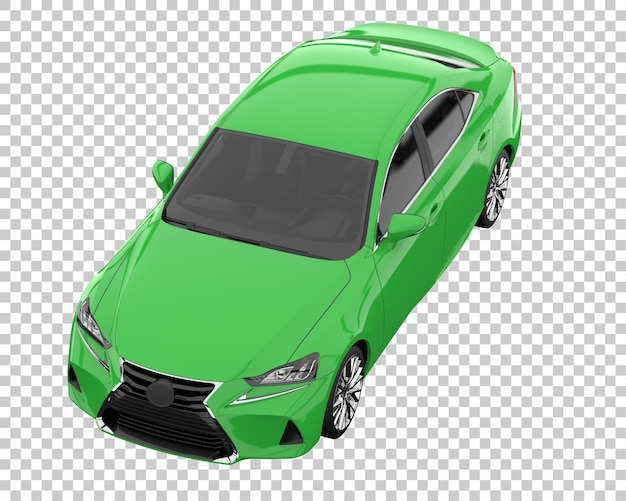 Modernes Auto auf transparentem Hintergrund. 3D-Rendering - Abbildung