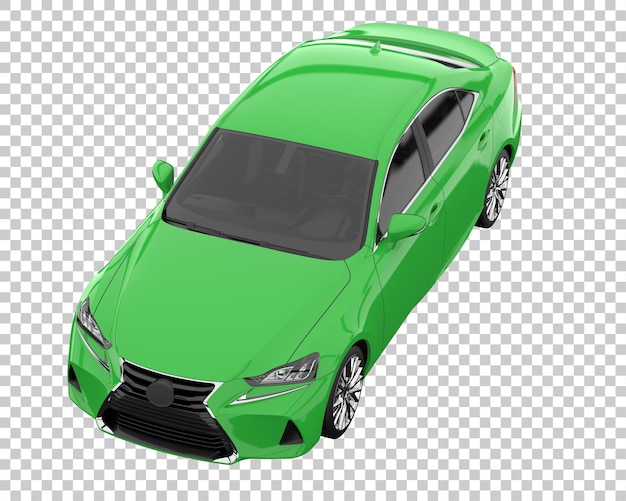 Modernes auto auf transparentem hintergrund. 3d-rendering - abbildung