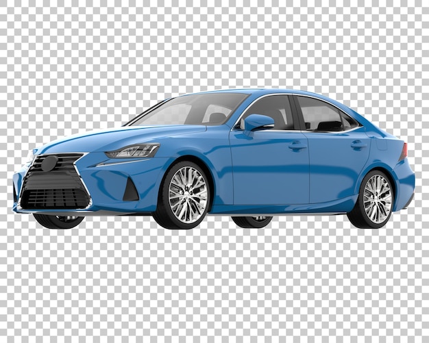 Modernes Auto auf transparentem Hintergrund. 3D-Rendering - Abbildung