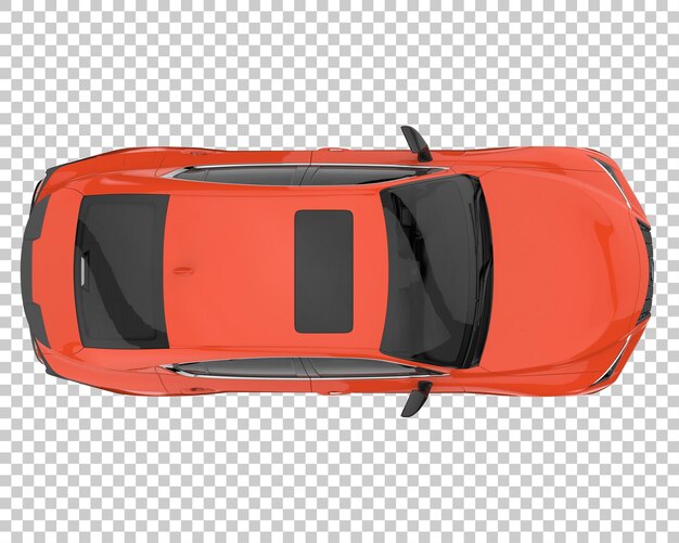 Modernes Auto auf transparentem Hintergrund. 3D-Rendering - Abbildung
