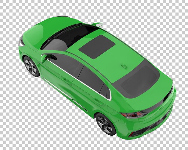Modernes Auto auf transparentem Hintergrund. 3D-Rendering - Abbildung