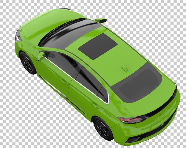 Modernes Auto auf transparentem Hintergrund. 3D-Rendering - Abbildung