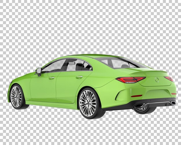 Modernes Auto auf transparentem Hintergrund. 3D-Rendering - Abbildung