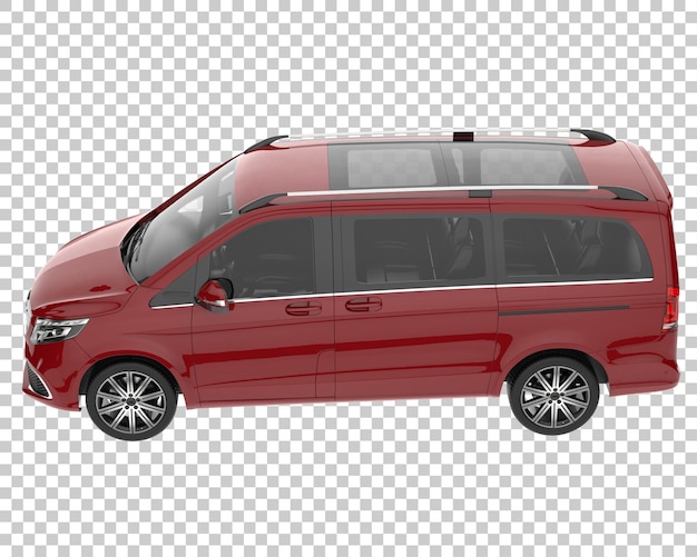 Modernes Auto auf transparentem Hintergrund. 3D-Rendering - Abbildung