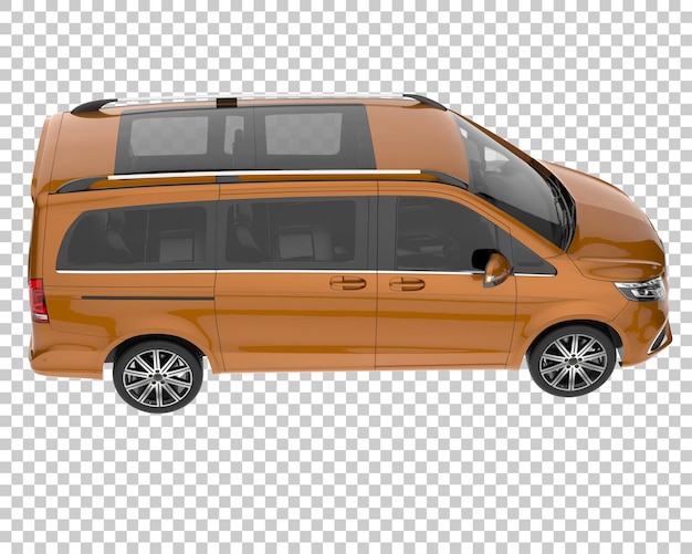 Modernes Auto auf transparentem Hintergrund. 3D-Rendering - Abbildung