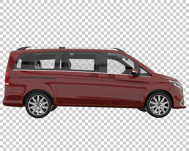 Modernes Auto auf transparentem Hintergrund. 3D-Rendering - Abbildung
