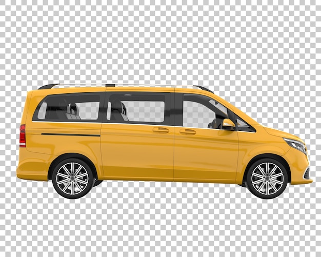 Modernes Auto auf transparentem Hintergrund. 3D-Rendering - Abbildung