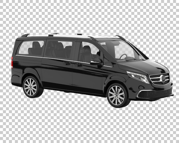 Modernes Auto auf transparentem Hintergrund. 3D-Rendering - Abbildung
