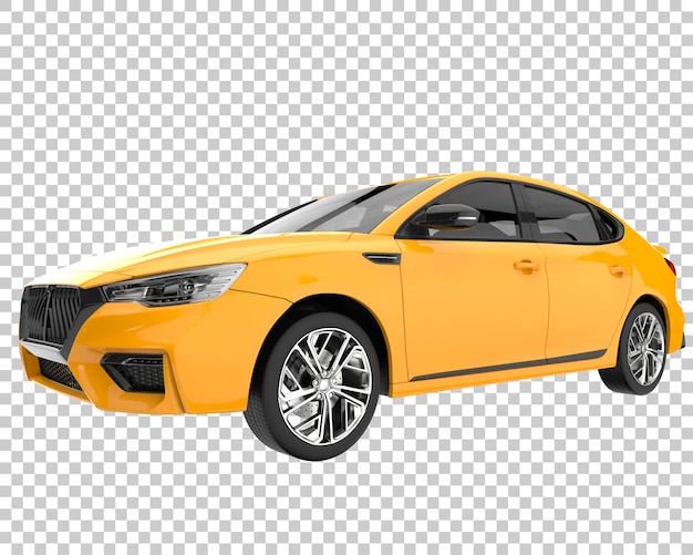 Modernes Auto auf transparentem Hintergrund. 3D-Rendering - Abbildung
