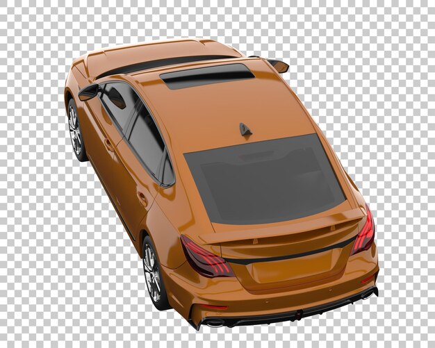 Modernes auto auf transparentem hintergrund. 3d-rendering - abbildung