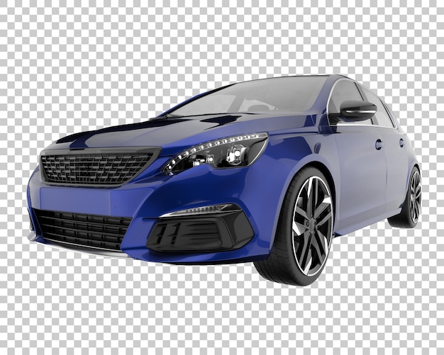 Modernes Auto auf transparentem Hintergrund. 3D-Rendering - Abbildung