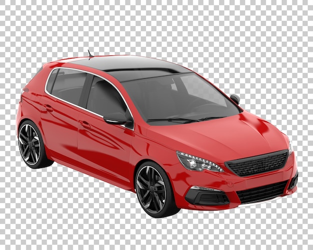 Modernes Auto auf transparentem Hintergrund. 3D-Rendering - Abbildung