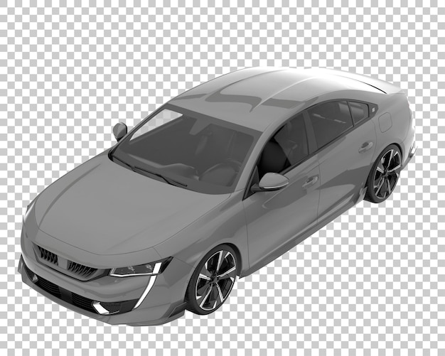 Modernes auto auf transparentem hintergrund. 3d-rendering - abbildung