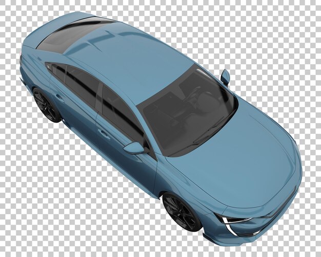 Modernes auto auf transparentem hintergrund. 3d-rendering - abbildung