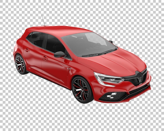Modernes Auto auf transparentem Hintergrund. 3D-Rendering - Abbildung