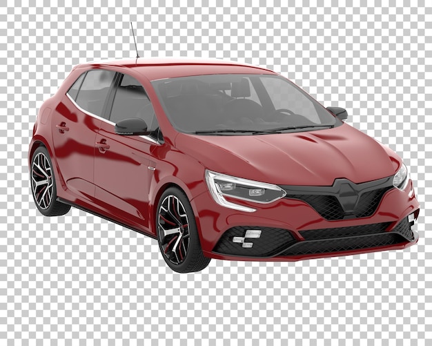 Modernes Auto auf transparentem Hintergrund. 3D-Rendering - Abbildung