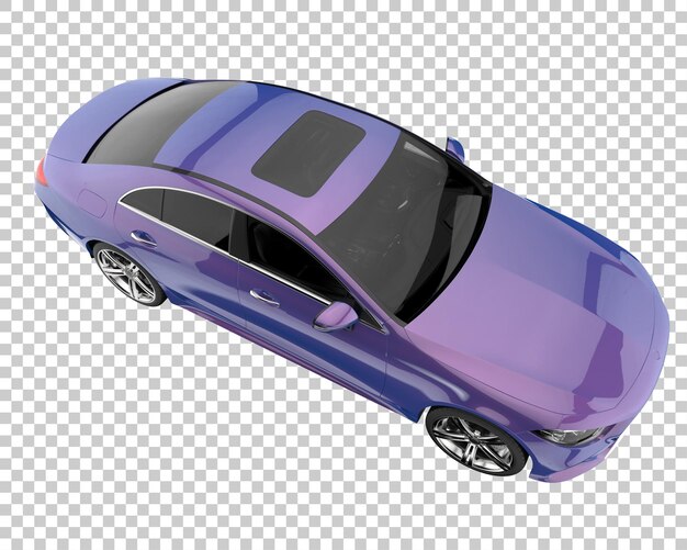 Modernes Auto auf transparentem Hintergrund. 3D-Rendering - Abbildung