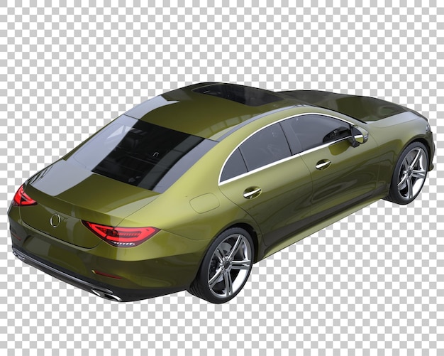 Modernes Auto auf transparentem Hintergrund. 3D-Rendering - Abbildung