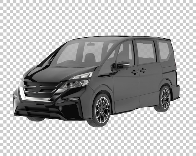 Modernes Auto auf transparentem Hintergrund. 3D-Rendering - Abbildung