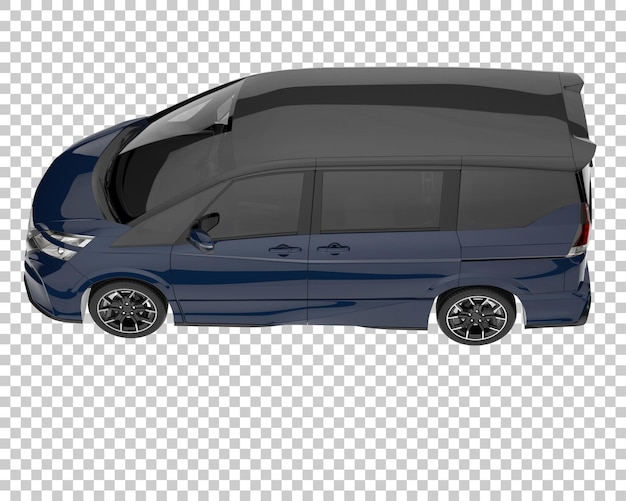 Modernes Auto auf transparentem Hintergrund. 3D-Rendering - Abbildung