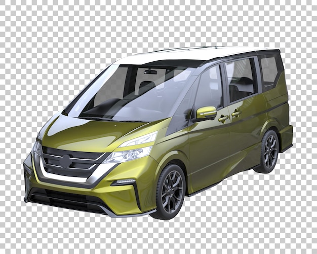 Modernes Auto auf transparentem Hintergrund. 3D-Rendering - Abbildung