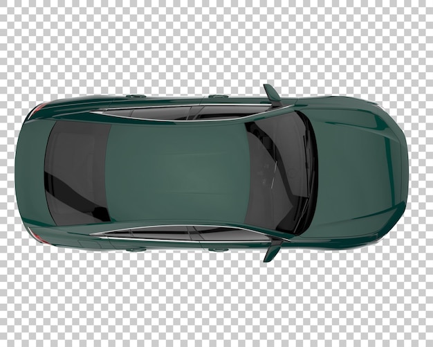 Modernes Auto auf transparentem Hintergrund. 3D-Rendering - Abbildung