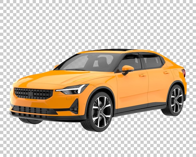 Modernes Auto auf transparentem Hintergrund. 3D-Rendering - Abbildung