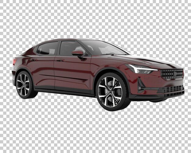 Modernes Auto auf transparentem Hintergrund. 3D-Rendering - Abbildung