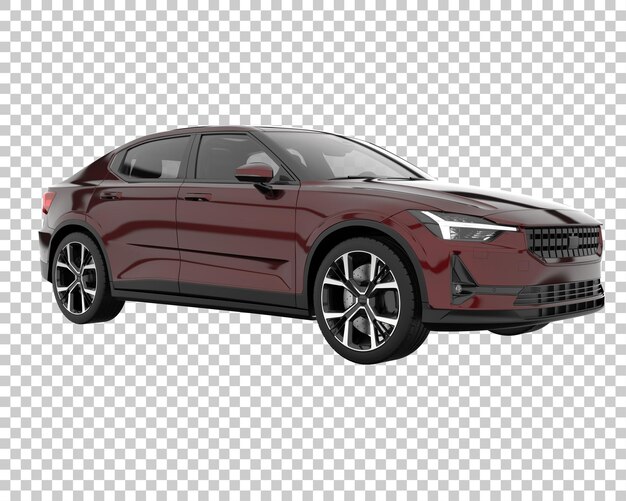 Modernes auto auf transparentem hintergrund. 3d-rendering - abbildung