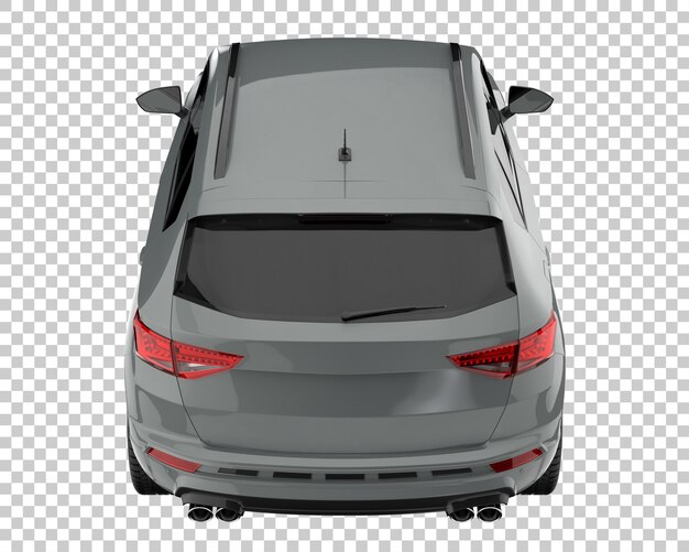 Modernes Auto auf transparentem Hintergrund. 3D-Rendering - Abbildung