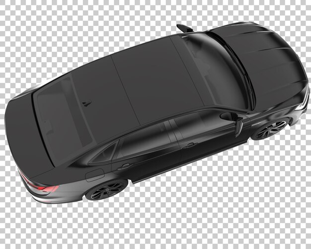 Modernes Auto auf transparentem Hintergrund. 3D-Rendering - Abbildung