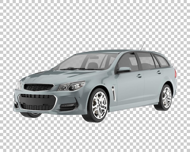 Modernes Auto auf transparentem Hintergrund. 3D-Rendering - Abbildung