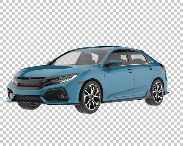 Modernes Auto auf transparentem Hintergrund. 3D-Rendering - Abbildung