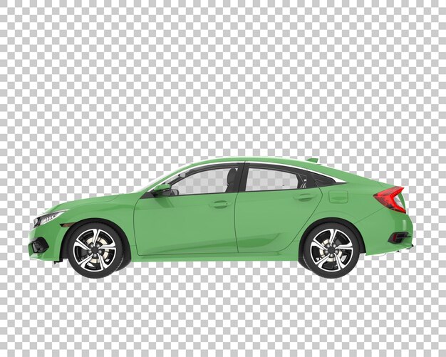 Modernes Auto auf transparentem Hintergrund. 3D-Rendering - Abbildung