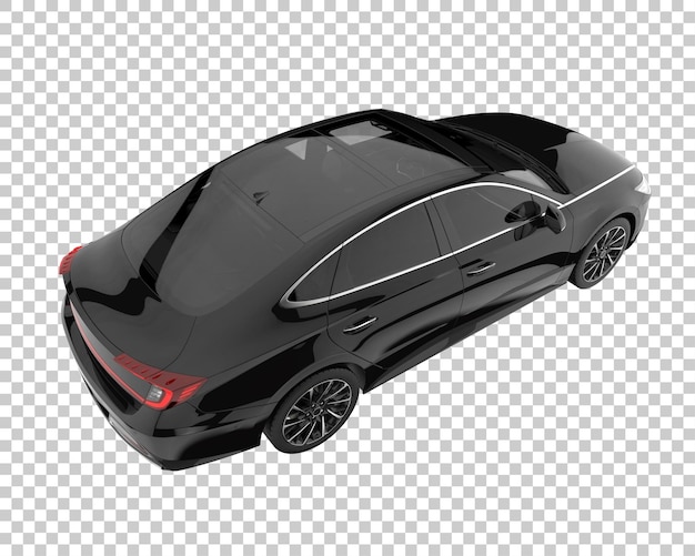 Modernes auto auf transparentem hintergrund. 3d-rendering - abbildung