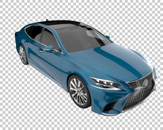 Modernes auto auf transparentem hintergrund. 3d-rendering - abbildung