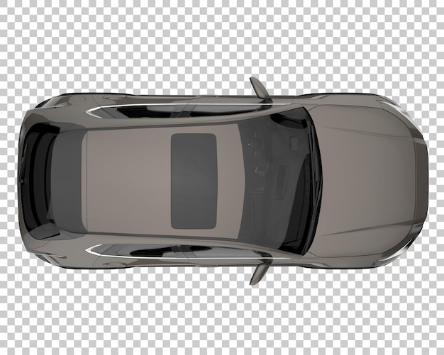 Modernes auto auf transparentem hintergrund. 3d-rendering - abbildung