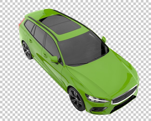 Modernes Auto auf transparentem Hintergrund. 3D-Rendering - Abbildung